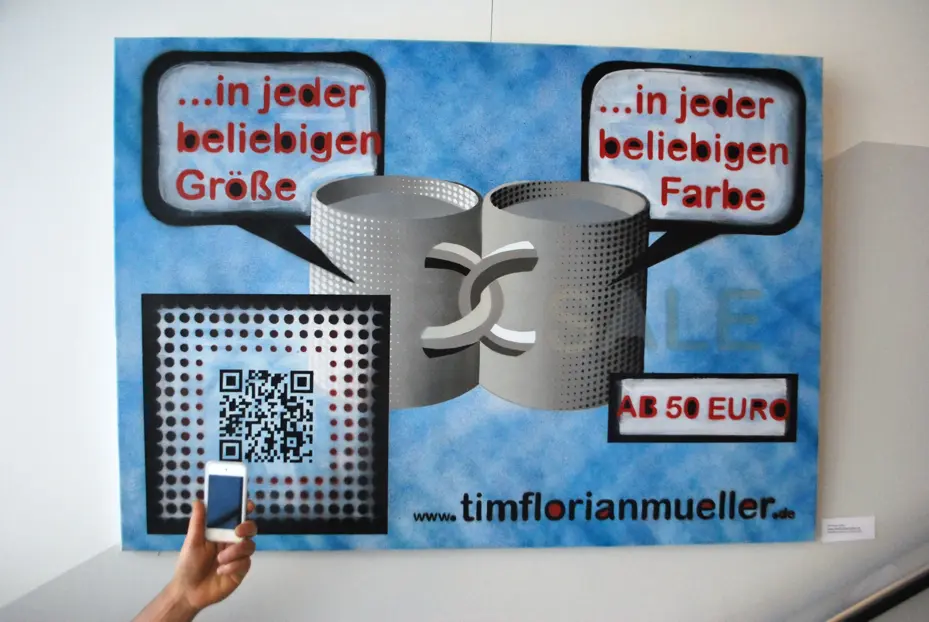 in jeder beliebigen, 2012, Sprühfarbe / Acrylfarbe auf Leinwand, 85 x 120 cm von Tim Florian Mueller