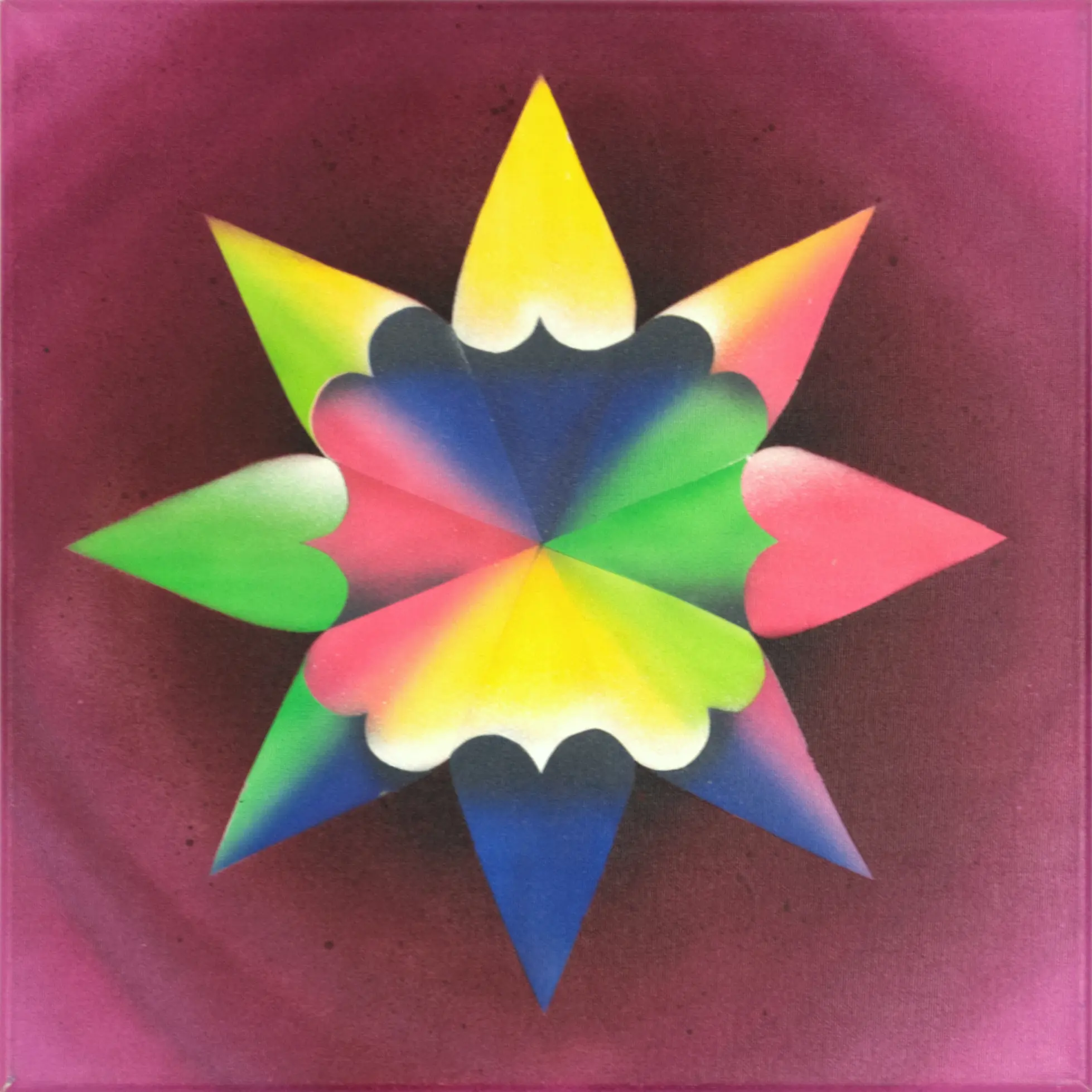 Sprühfarbe / Acrylfarbe auf Leinwand, 40 x 40 cm von Tim Florian Mueller