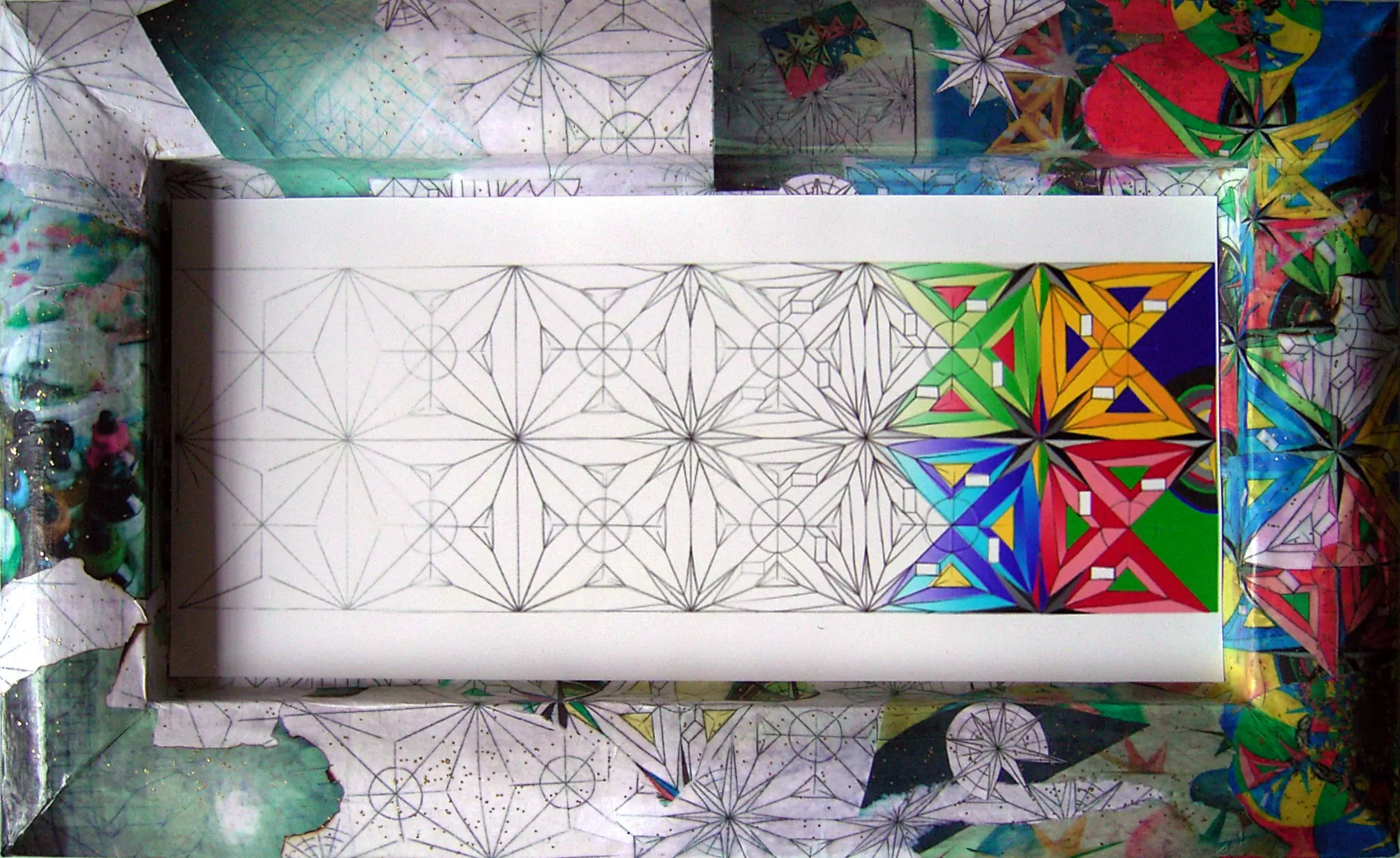 2008, Collage-Objekt mit digitalem Druck, 25 x 41 cm von Tim Florian Mueller