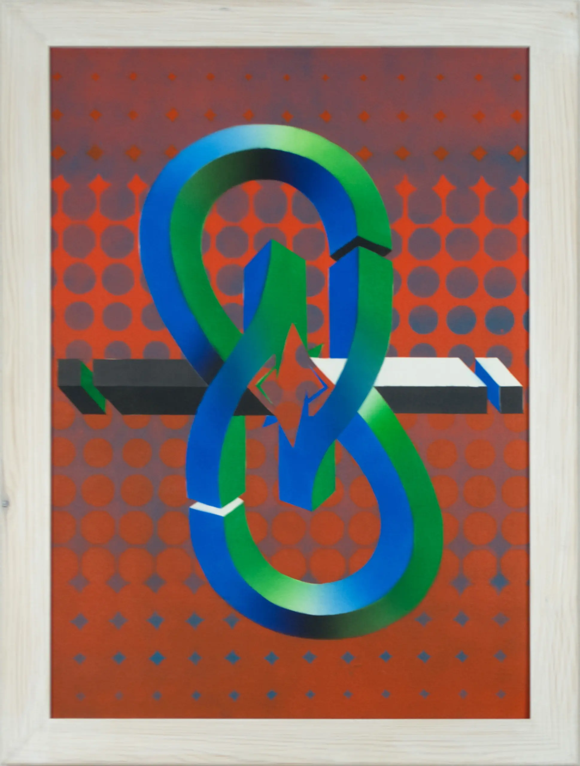 N-eight, 2014, Sprühfarbe / Acrylfarbe auf Leinwand, 70 x 50 cm von Tim Florian Mueller