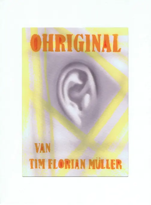 Ohriginal van Tim Florian Müller, 2014, Sprühfarbe / Acrylfarbe / Buntstifte auf Papier, DIN A5 von Tim Florian Mueller