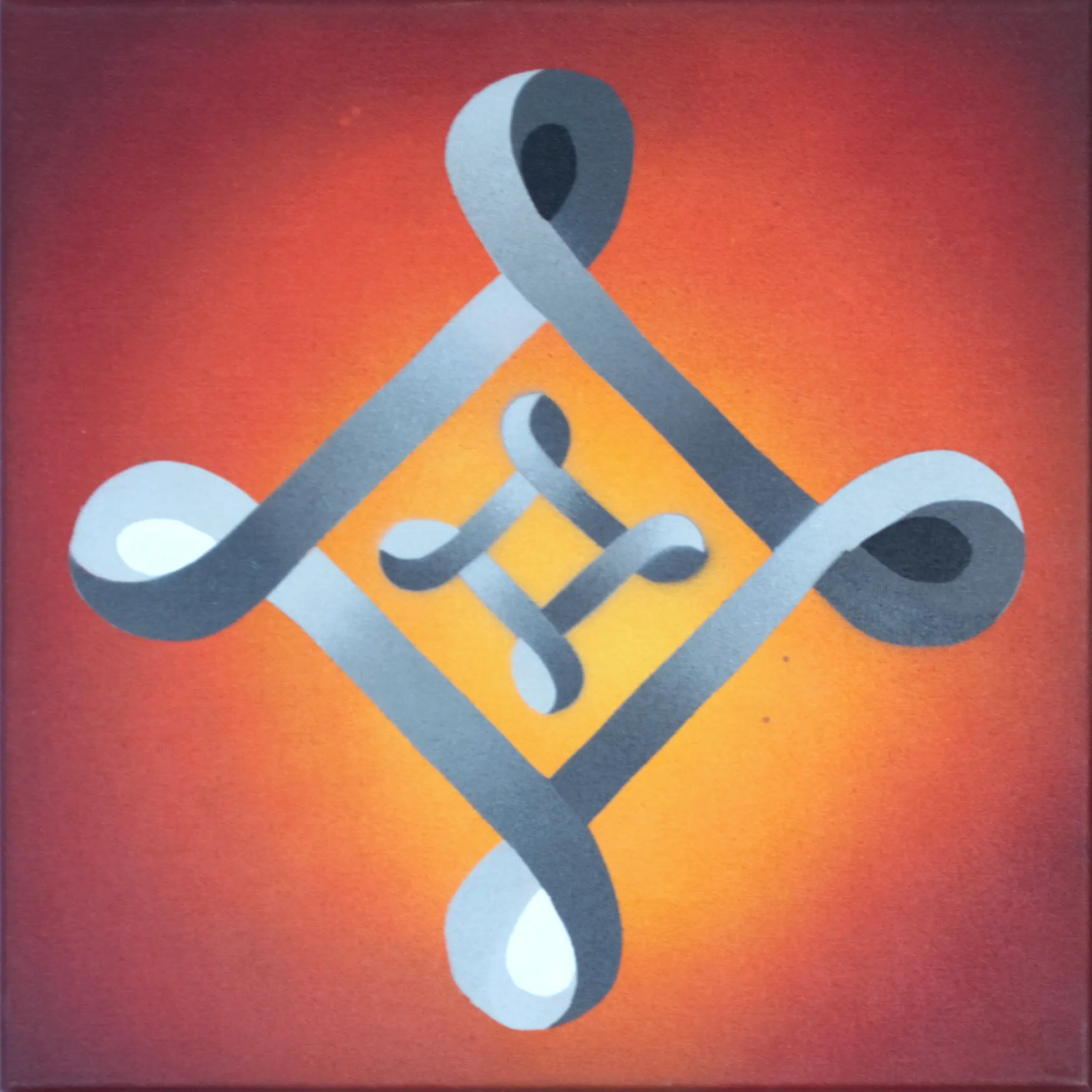 Sprühfarbe / Acrylfarbe auf Leinwand, 40 x 40 cm von Tim Florian Mueller