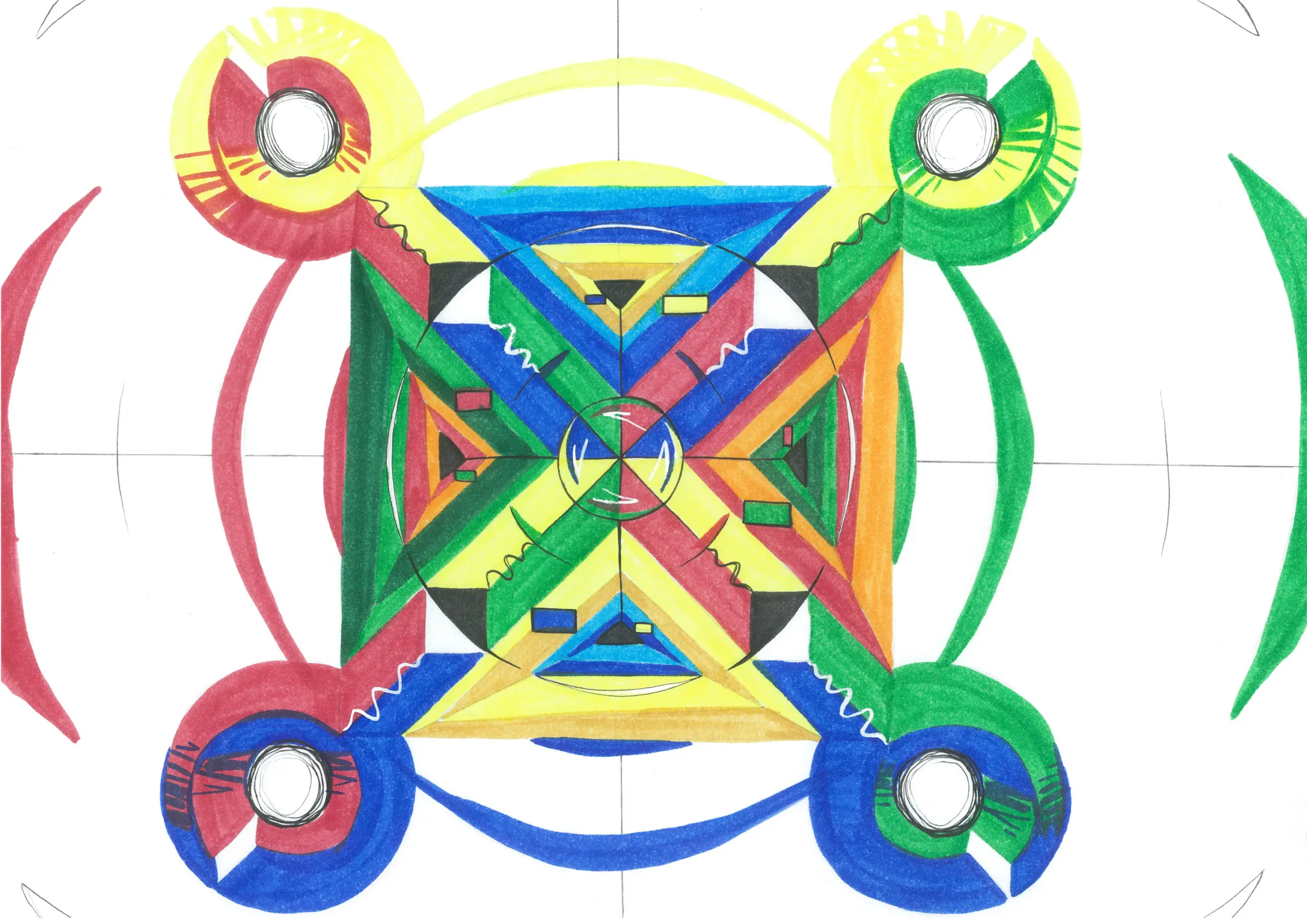 2007, Marker auf Papier, DIN A3 von Tim Florian Mueller