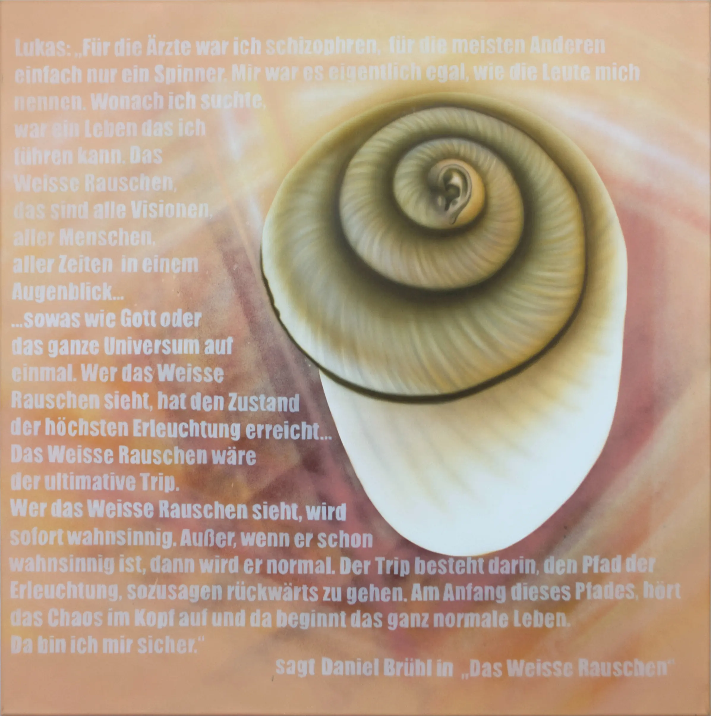 Die Ohrmuschel, 2014, Sprühfarbe / Acrylfarbe auf Leinwand, 100 x 100 cm von Tim Florian Mueller