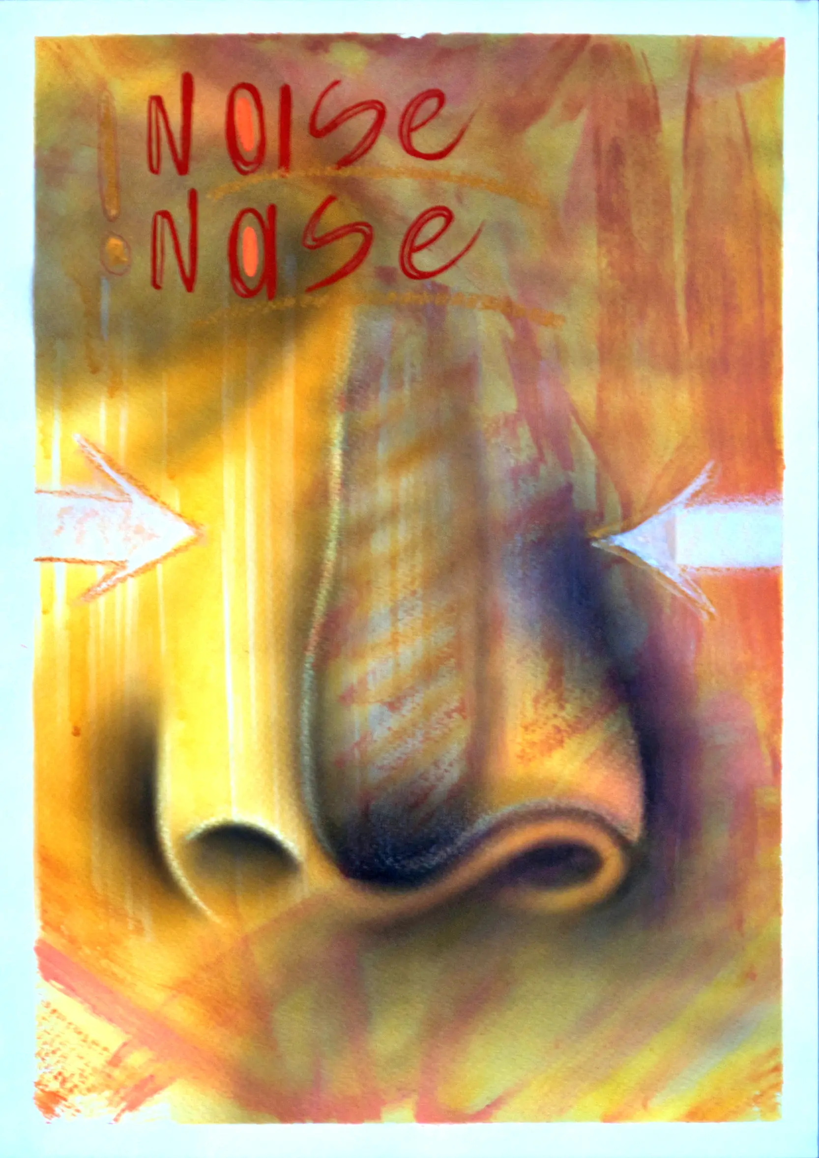 Noise, 2012, Acrylfarbe / Dispersionsfarbe / Marker / Buntstifte / Wachsstifte auf Papier von Tim Florian Mueller