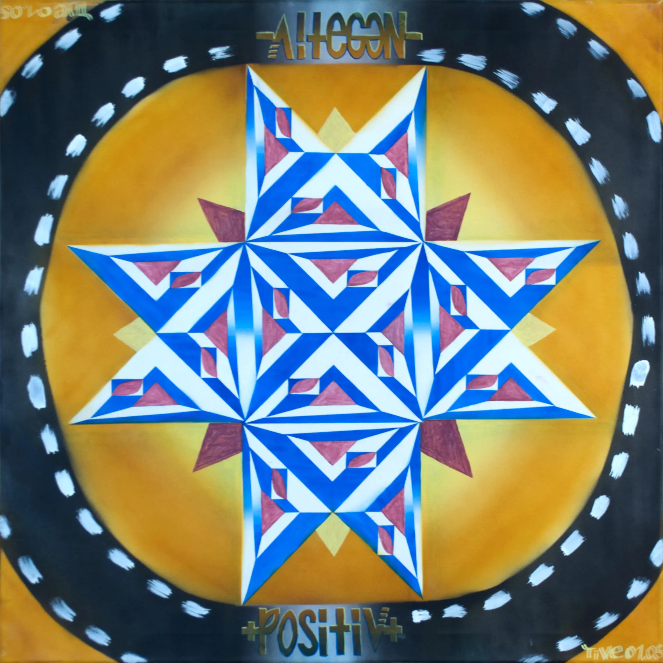 posi…/nega…tive Star, 2005, Acrylfarbe auf Leinwand, 70 x 70 cm von Tim Florian Mueller