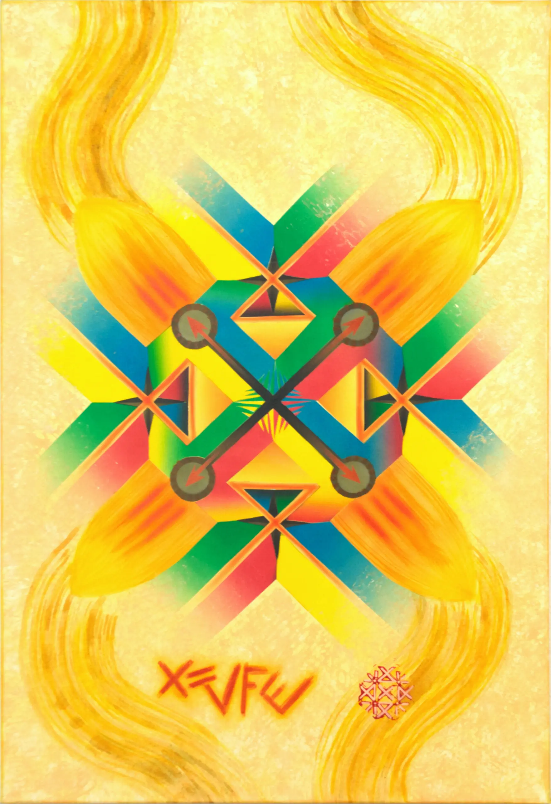 XXX, 2012, Acrylfarbe / Dispersionsfarbe auf Leinwand, 90 x 60 cm von Tim Florian Mueller
